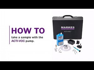 How to take a sample with the ACTI-VOC low-flow pump