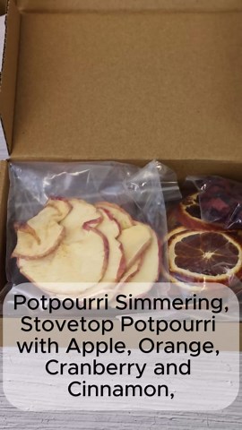 Potpourri Simmering Stovetop Potpourri with Apple, Orange, Cranberry and Cinnamon, Dried Fruits Fragrance, Perfect Christmas Blend House Warming/Thank You Gift (Holiday Cheer)