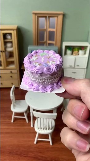 Mini kitchen smallest birthday cake #mini kitchen #mini food toy #micro food toy #minivlog #mini #m