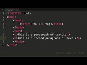 HTML p Tag