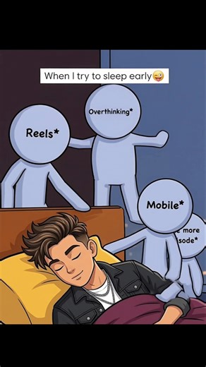 When I Try to Sleep Early | Funny Overthinking Struggles 😴 | Relatable Moments