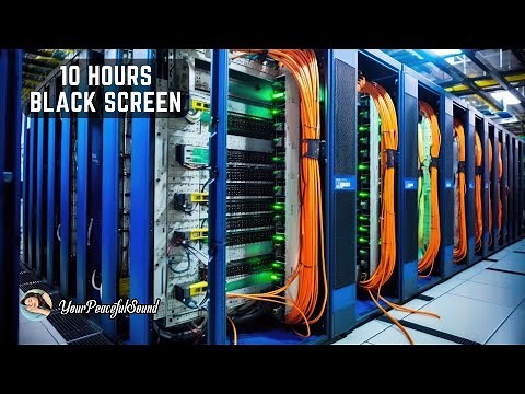 SERVER ROOM Sounds for Sleeping, Relaxing, Studying | 10 Hours WHITE NOISE Black Screen