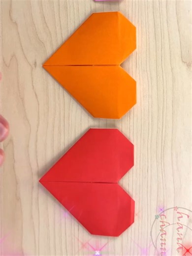 簡単な折り紙のハートの作り方