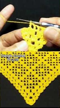 Easy Crochet Triangle Pattern For Beginners TP-2/59 #crochet #knitting #tutorial #beginners