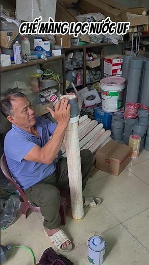 Making water filters using PVC pipes.