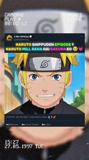 Naruto Shippuden Episode 1 🥹💗 Part 2