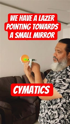 diy sound experiment #cymatics using a lazer pointer