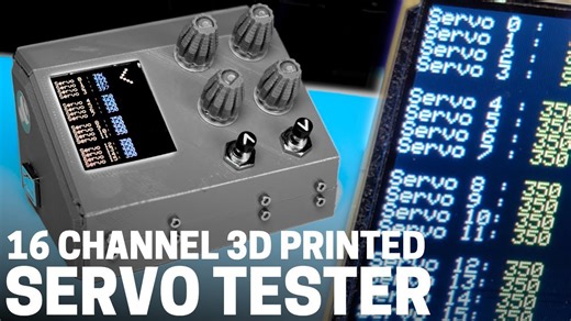 DIY 16 Channel Servo Tester with 3D Printing and Arduino