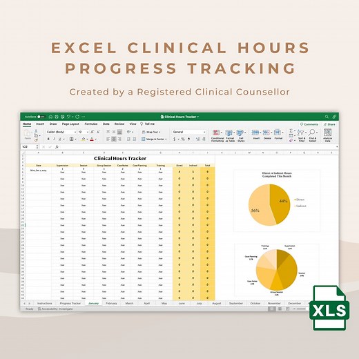 Clinical Hours Tracker: Excel & Google Sheets Template (digital Download) - Etsy