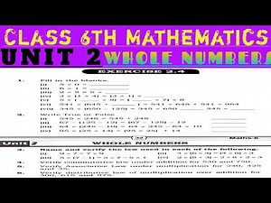 Exercise 2.4|Unit 2|Whole Numbers|Class 6 Mathematics|Full Exercise Solved|Habibullah Official
