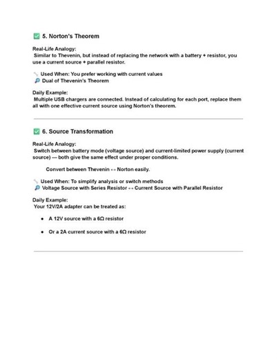 5 - Network Analysis of D C Circuits