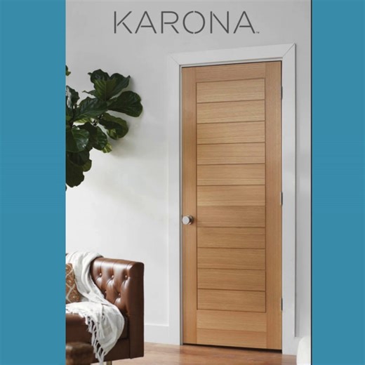 Expertly crafted doors with distinctive design. Explore the elegance of interior doors from Karona™. Elevate your architectural design with rich, warm wood tones and intricate details. Make a statement that whispers sophistication in every room 🚪 Disover Karona™: http://spr.ly/6183V6jLS | JELD-WEN Windows & Doors