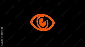 Eye 3D icon. View, vision symbol interface icon. Identification, health, research, optics concept.