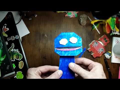 Origami Grover Finger Puppet - Sesame Street