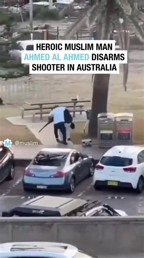 Muslim News on Instagram: "Ahmed Al Ahmed, the heroic civilian that tackled and disarmed one of the gunmen in Australia’s Bondi Beach shooting. Ahmed is a 43-year-old local in Sydney, Australia who owns a fruit shop in Sutherland. He was shot twice during the heroic act and is in the hospital receiving treatment."