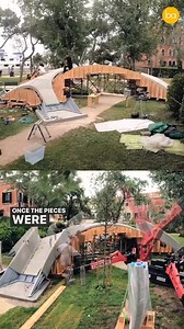 Striatus is an arched, unreinforced masonry footbridge composed of 3D-printed concrete blocks assembled without mortar. Exhibited at the Giardini della Marinaressa during the Venice Architecture Biennale until November 2021, the 16x12-metre footbridge is the first of its kind, combining traditional techniques of master builders with advanced computational design, engineering, and robotic manufacturing technologies. The name “Striatus” reflects its structural logic and fabrication process. Concre