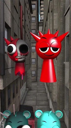 😱 Sprunki funny incident, falling from the roof#3danimation #roblox #3d