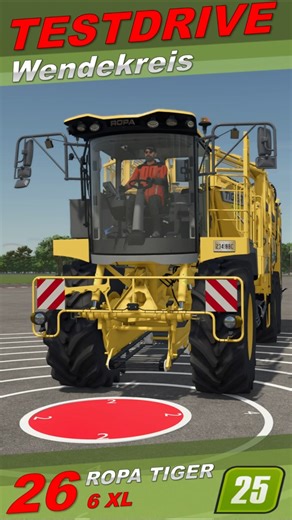 LS25 / FS25 🚜 ROPA TIGER 6 XL 💥 Turning Circle 💥 #ls25 #fs25