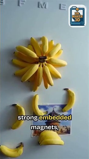 PEELZ | 3D Printed Banana Fridge Magnets, Novelty Magnet Set of 9 or 18, Funny Kitchen Gift
