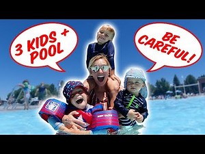 SWIMMING With 3 KIDS At The POOL!