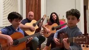 The Quarantine Quartet. A family of 4 who play guitar together! Amazing!!! | Piano Around the World