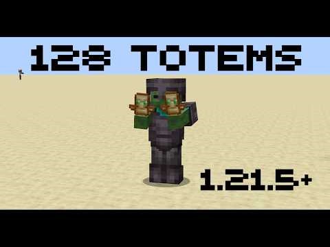Summon Zombie with Armour & 128 Totems | 1.21.5 +