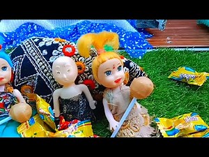The doll Barbie / Epi-110/Barbie Doll All Day Routine In Indian Village/Barbie Doll Bedtime story||