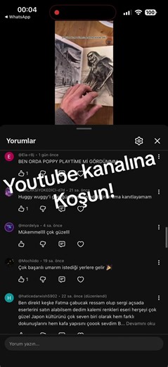 Lessart youtube kanalına koşun