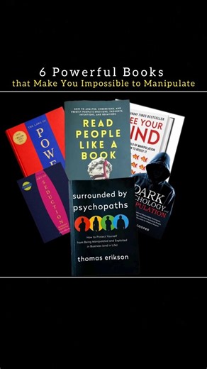 6 Books to Become Unstoppable 🧠😈 | Stop Being Manipulated #mindset #selfimprovement #darkpsychology