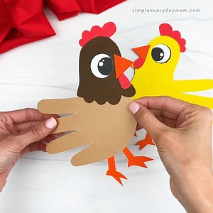 12K views · 308 reactions |  Chicken Handprint Craft ✂️ Get the template on the blog | Simple Everyday Mom | Facebook