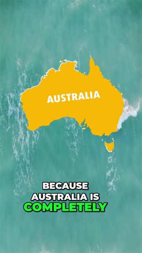The Only Continent Completely Surrounded By Water #australia #geography #facts