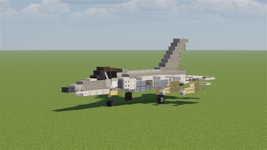 【Minecraft】F11F-1 "Tiger"舰载战斗机 建筑教程（1.5：1）