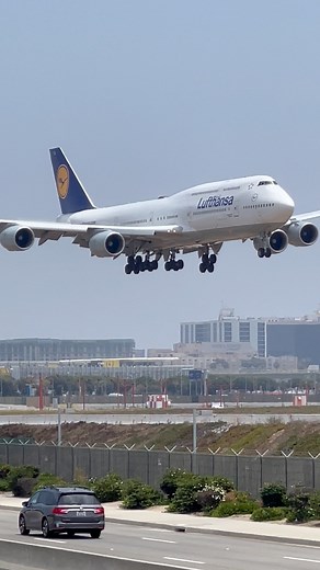 LUFTHANSA BOEING 747-8 LANDING AT LOS ANGELES INTERNATIONAL AIRPORT #laxairport #planespotting #planespotter #planespotters #aviation #pilot #flightattendant #cabincrew #takeoff #aircraft #viral #viralvideos #landing #bigplanes #boeing747 | Nvd Aviation