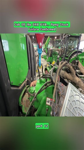 Cab Off the 9RX 640… Pump Stack Failure Confirmed #JohnDeere #9RX640 #HeavyEquipment #MechanicLife #MachineRepair