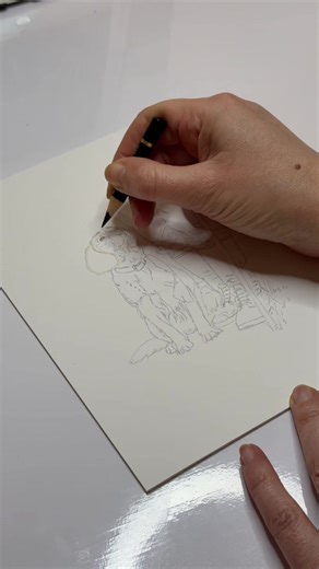 Another small custom illustration in progress that I can share with you. I’ve had a number of bookings for these over the past 24 hours, so thank you to everyone who has ordered one. I’m working through them carefully in the order they came in. If you’ve booked and haven’t yet sent a reference photo, please check your inbox (and junk folder) for an email from me. You can reply directly to that with your images. I’ll be adjusting the booking method slightly soon so I can release availability in a