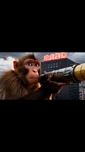 瞄準！準備！發射 #monkey #funny #爆炸 #火箭