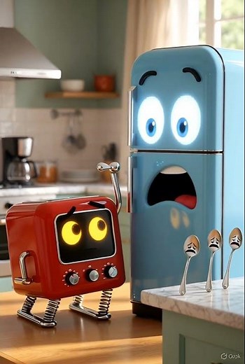 Toaster who want's to become a chef. #edit #viral #animation #funny #ai