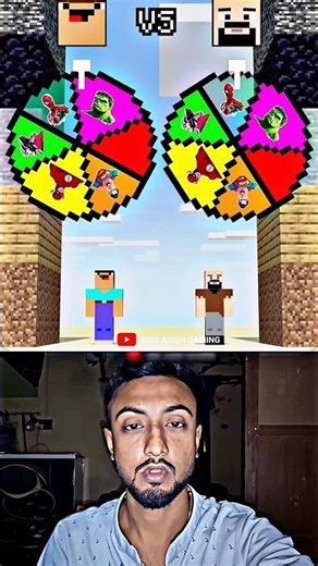 Minecraft Lucky Wheel Battle 😱 Superhero VS Noob #shorts