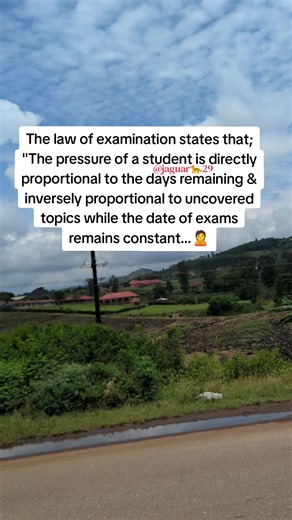 Law of Examination: Pressure vs Days Remaining and Uncovered Topics