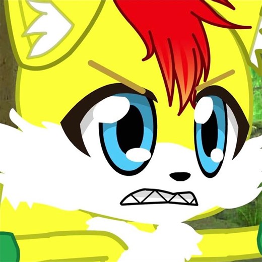 Mangey tails just jumpscare at bendy and Sonic in Sonic prime gacha life
