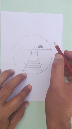 Wait for the ending 😳 | Pencil Drawing in a Circle ✍️ #pencilsketch #circledrawing #easydrawing