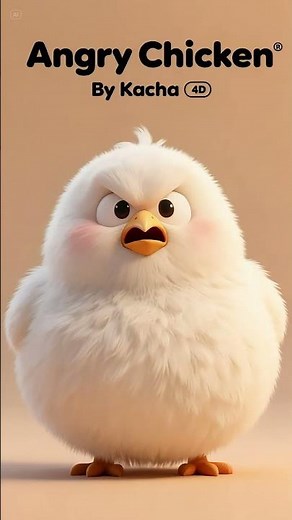 Angry Chicken | Adorable but Fierce Animated Chick by Kacha. #chicken #angry #love #ai #animated