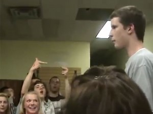 High school rap battle fight