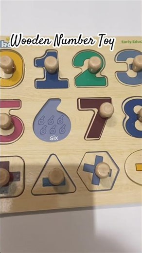 Lets learn to count using this wooden number toy