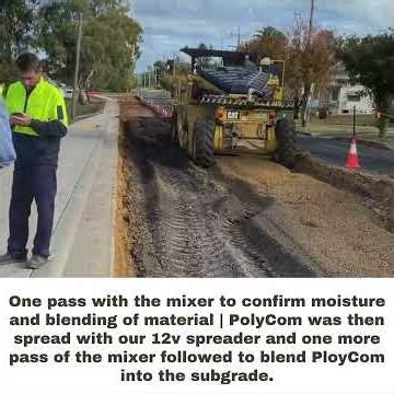 Wildly successful subgrade stabiliser How to use Video. PolyCom Stabilising Aid. Made in Australia.