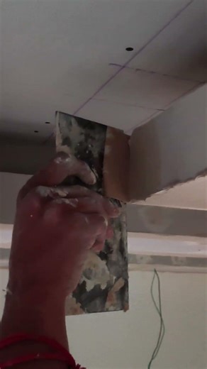 gypsum corner finishing#cornerfinishing#falseceilinginstallation