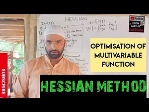 HESSIAN METHOD: Optimisation of Multivariable function and checking Second order condition #NET #IES