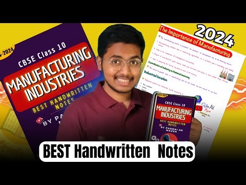 Manufacturing industries | CLASS 10 Boards SST |Toppers Handwritten Notes 2024 | Shobhit nirwan