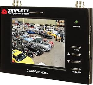 Triplett CamView Portable Wrist-Mounted Video Test Monitor with 3.5" Color LCD and 12V Output for Surveillance Cameras - Aid CCTV and Security Electronics Installers & Maintenance Technicians (8055)