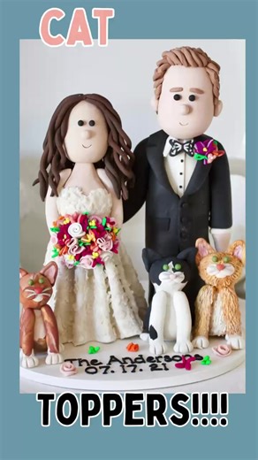 custom wedding cake topper bride and groom ❤️ Adorable Couple with Pets Custom Wedding Cake topper My name is Nicole and I have been custom sculpting personalized wedding cake toppers based on your photos for almost 20 years. I create Custom Cake Toppers, Birthday Toppers , Gay Cake Topper , Custom Figurine , Custom Sculpture and Personalized wedding Gifts Email me at nicolewclark@gmail.com or visit my website at www.minicouples.com to order. . . . . . . . #caketopper #weddingtopper #customcaket